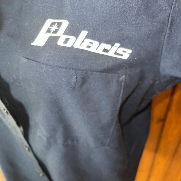 Polaris Men's Navy Button Down Utility Shirt Size M - Picture 2 of 5